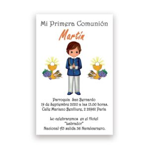 INVITACIÓN COMUNIÓN NIÑO ALMIRANTE