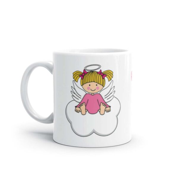 TAZA BAUTIZO ANGELITO EN NUBE NIÑA