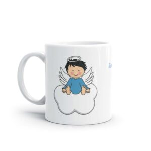 TAZA BAUTIZO ANGELITO EN NUBE NIÑO