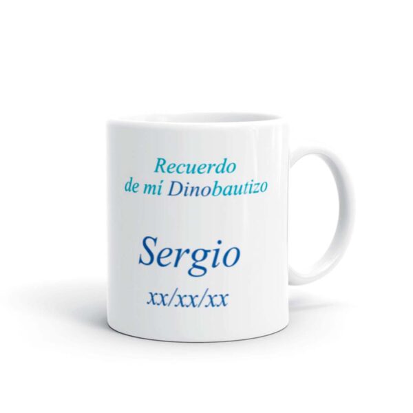 TAZA BAUTIZO DINOSAURIO NIÑO