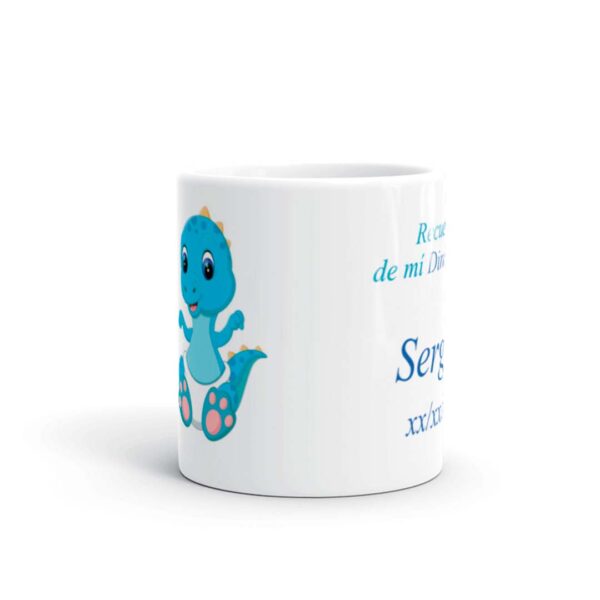 TAZA BAUTIZO DINOSAURIO NIÑO