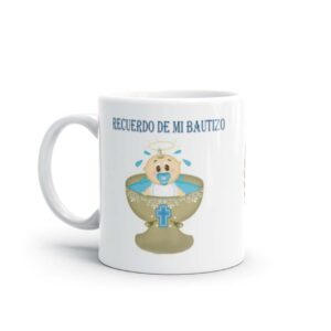 TAZA BAUTIZO NIÑO EN PILA