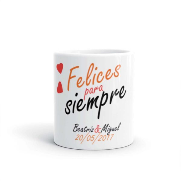 TAZA BODA FELICES PARA SIEMPRE