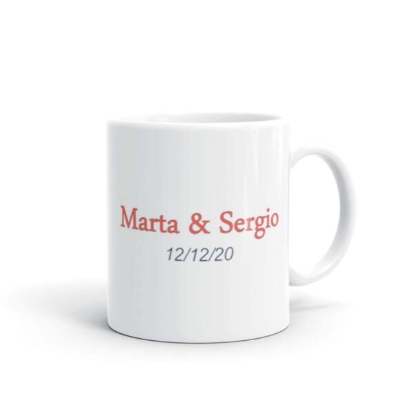 TAZA BODA NOVIOS ILUSTRACION