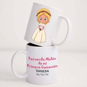 TAZA COMUNIÓN RECUERDO MOLÓN NIÑA