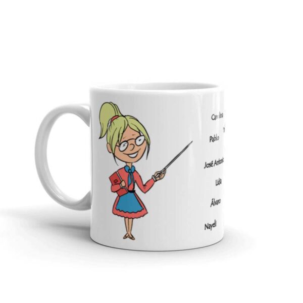 TAZA PROFESORA CON NOMBRE ALUMNOS